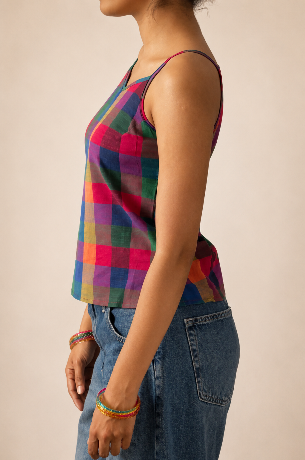 MADRAS CHECK CAMI