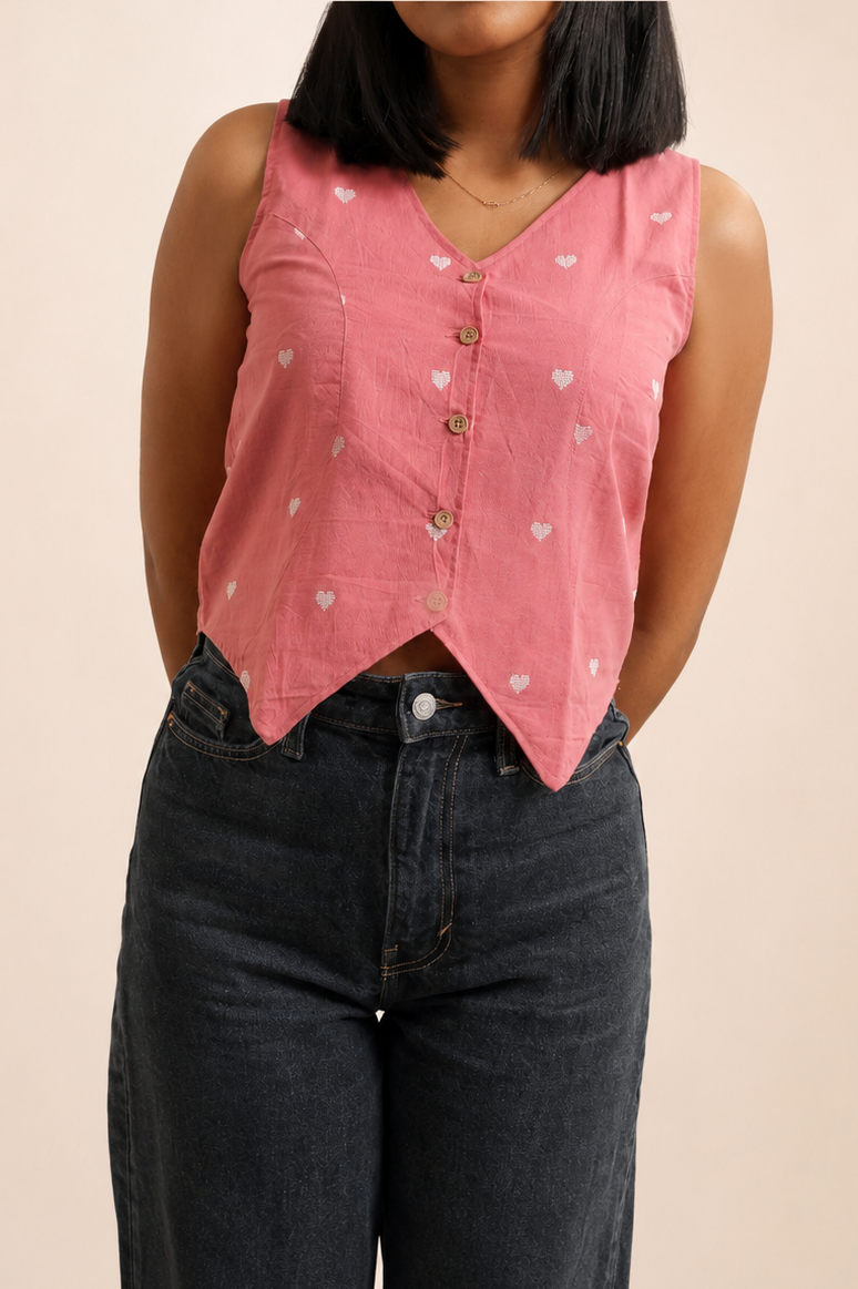 PINK HEART VEST