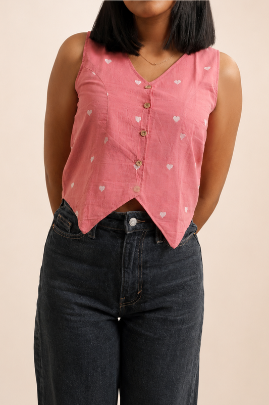 PINK HEART VEST